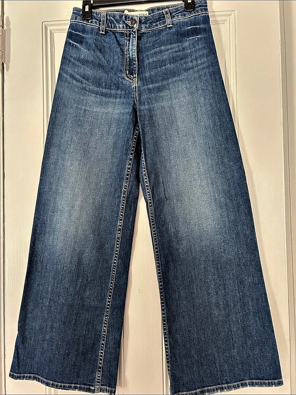 Nili Lotan Megan Jean Wide Leg Jeans Blue Waist 27